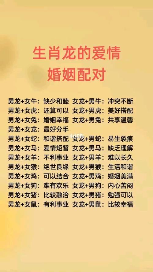 属龙跟什么生肖最配对婚姻_属龙跟什么生肖最配对婚姻好