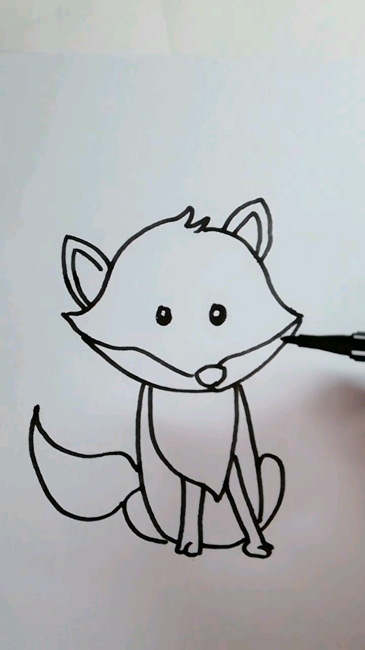 小狐狸简笔画-小狐狸简笔画彩色