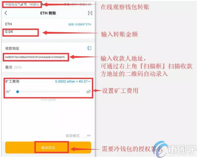 imtoken钱包怎么转币
