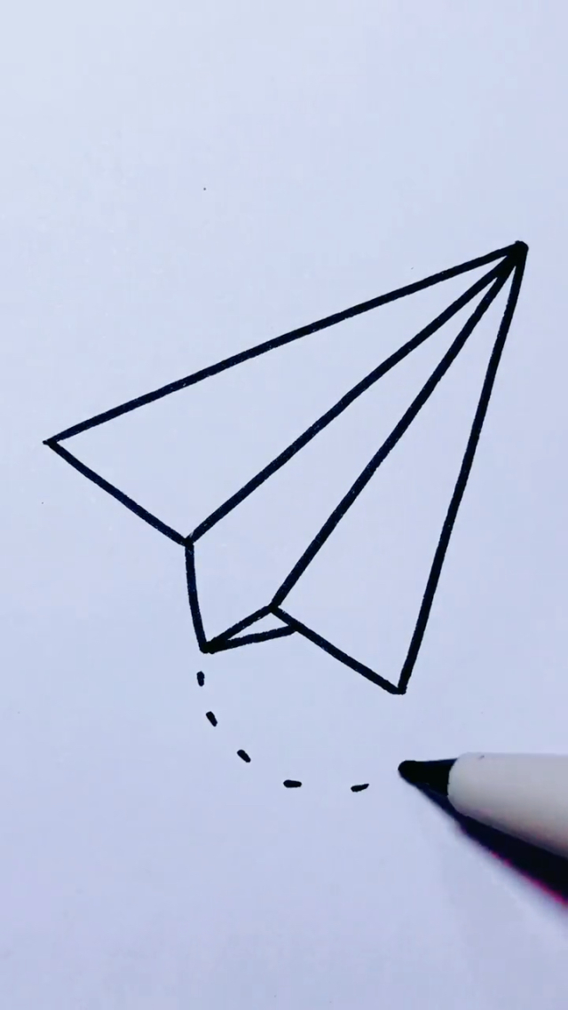 纸飞机怎么画,纸飞机怎么画出立体感