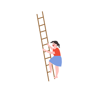 小孩趴梯子卡通图片_小孩生病图片卡通图片