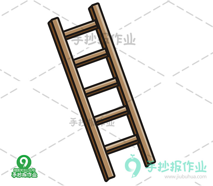 梯子图片可爱简笔画_梯子图片可爱简笔画彩色
