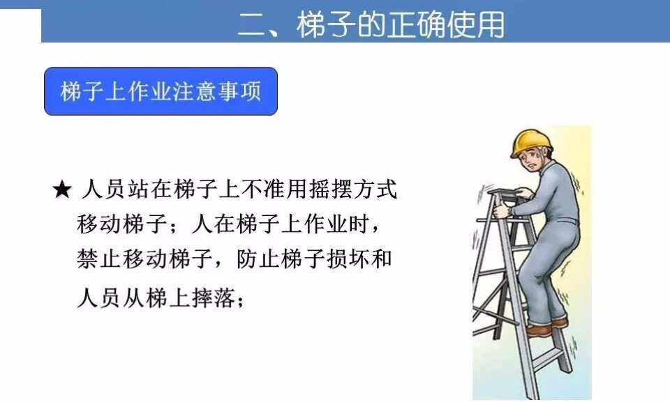 安全下梯子的三个基本原则_安规规定梯子使用应注意哪些安全事项