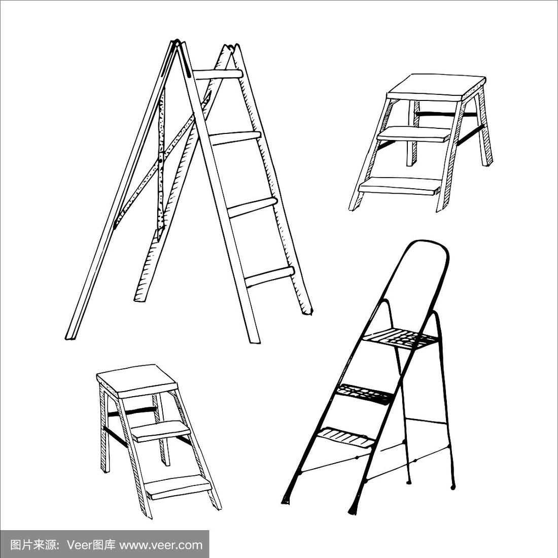 梯子该怎么画_梯子怎么画出立体感