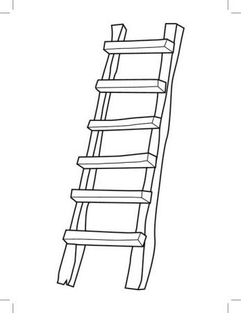 梯子图片简笔画大全_梯子图片简笔画大全可爱