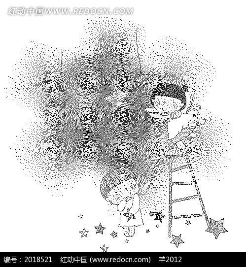 小朋友爬梯子简笔画图片_小朋友爬梯子简笔画图片可爱